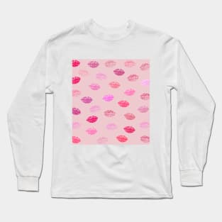 Kiss and lips pattern Long Sleeve T-Shirt